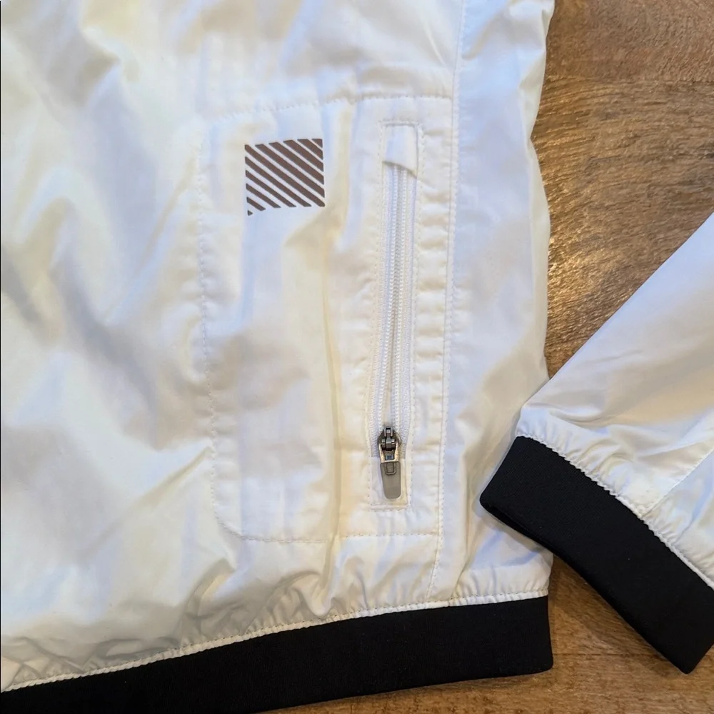 Nike Dri Fit White & Black Running Jacket Size Small